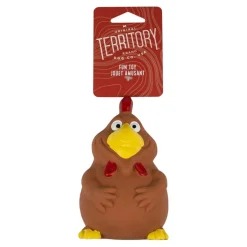 Territory Chicken Squeaker Chicken Latex Chew Dog Toy - 3.6 Inches