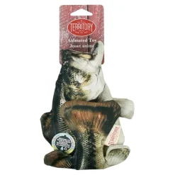 Territory Flopper Bass Inner Water Bottle Crunch and Flapping Chew Dog Toy - 12.5 Inches