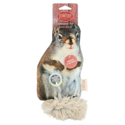 Territory Flopper Squirrel Inner Water Bottle Crunch and Flapping Chew Dog Toy - 11 Inches