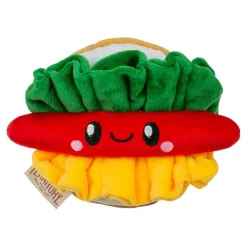 Territory Hotdog Hide-and-Treat Squeak and Crinkle Plush Dog Toy - 8 Inches