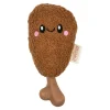 Territory 2-in-1 Chicken On Bone Squeak and Plush Dog Toy with Removable Bone - Brown - 8 Inches