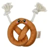 Territory Pretzel Squeak and Crinkle Rope and Plush Dog Toy - 7 Inches