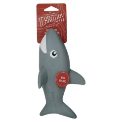 Territory Shark Squeaker Latex Chew Dog Toy - 8.8 Inches