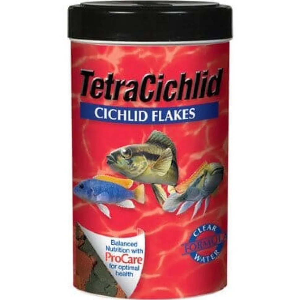 Tetra and Cichlid Flakes Fish Food - 5.65 Oz