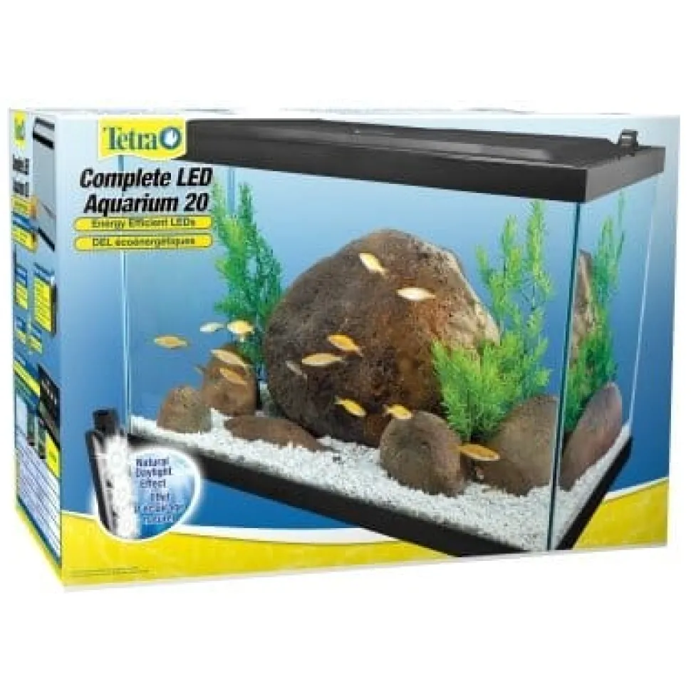 Tetra Complete Deluxe LED Aquarium Kit Aquatics Starter Kits - 20 Gal - 24 X 12 X 16