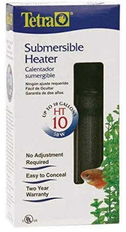 Tetra HT10 Submersible Aquarium Heater Submersible Fish Tank Heater - 50 Watt - 2 - 10 Ga