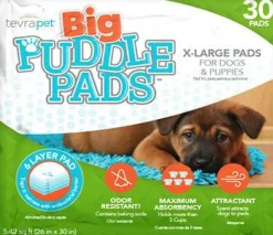 Tevrapet Tevrapet Big Puddle Pads Dog Training Pads - 30 Count - 26 X 30 In