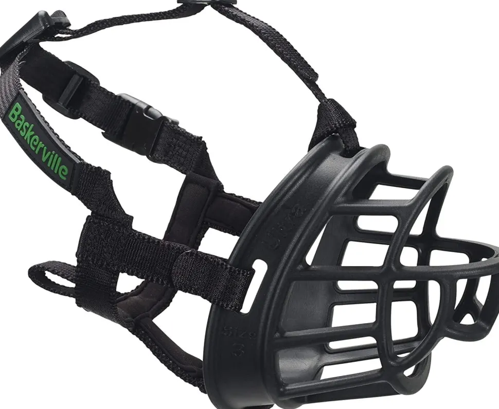 The Company of Animals Baskerville Ultra Muzzle - Black - Size 6 - L:5" X W:16" In