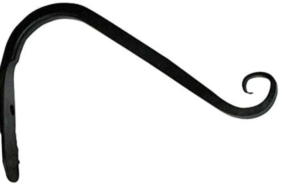 The Hookery Curved Hanger Upturn Hook Wild Bird Accessories - Black - 6 In - 12 Pack