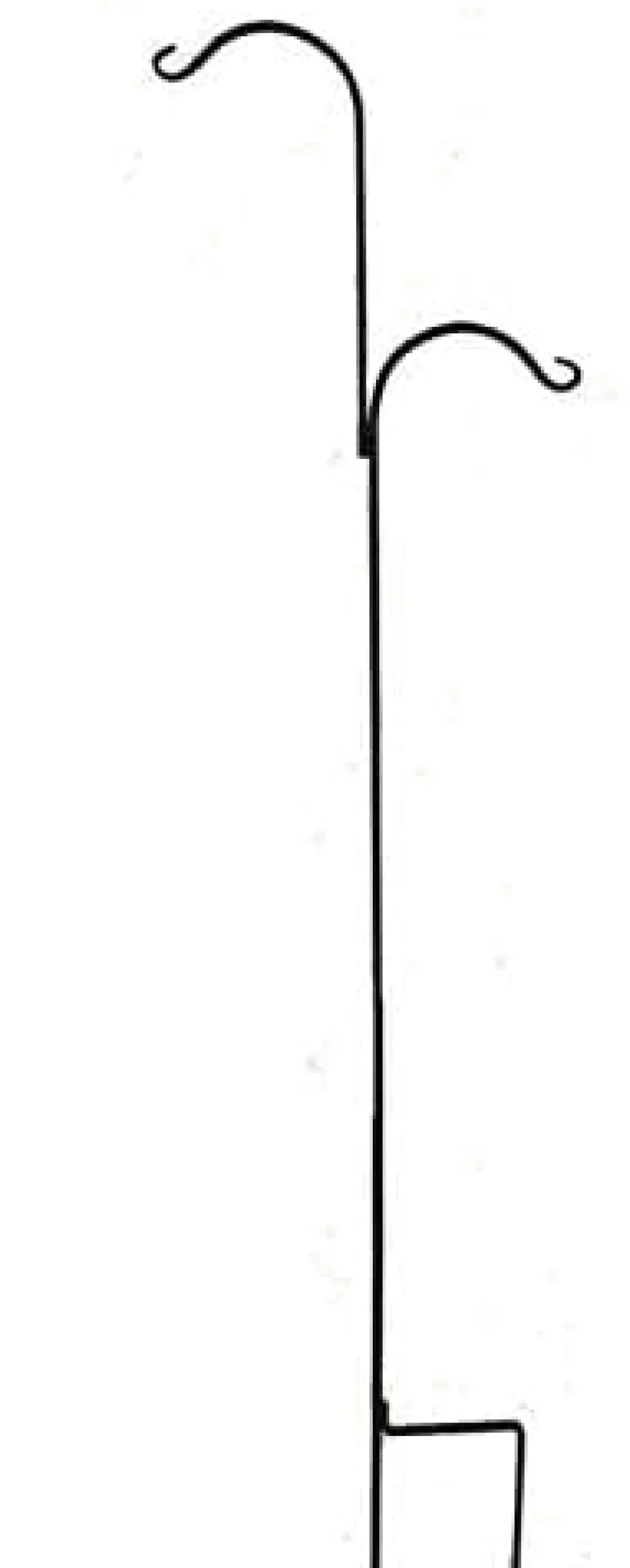 The Hookery Double Square Shepherd Hook Wild Bird Accessories - Black - 106 In - 4 Pack