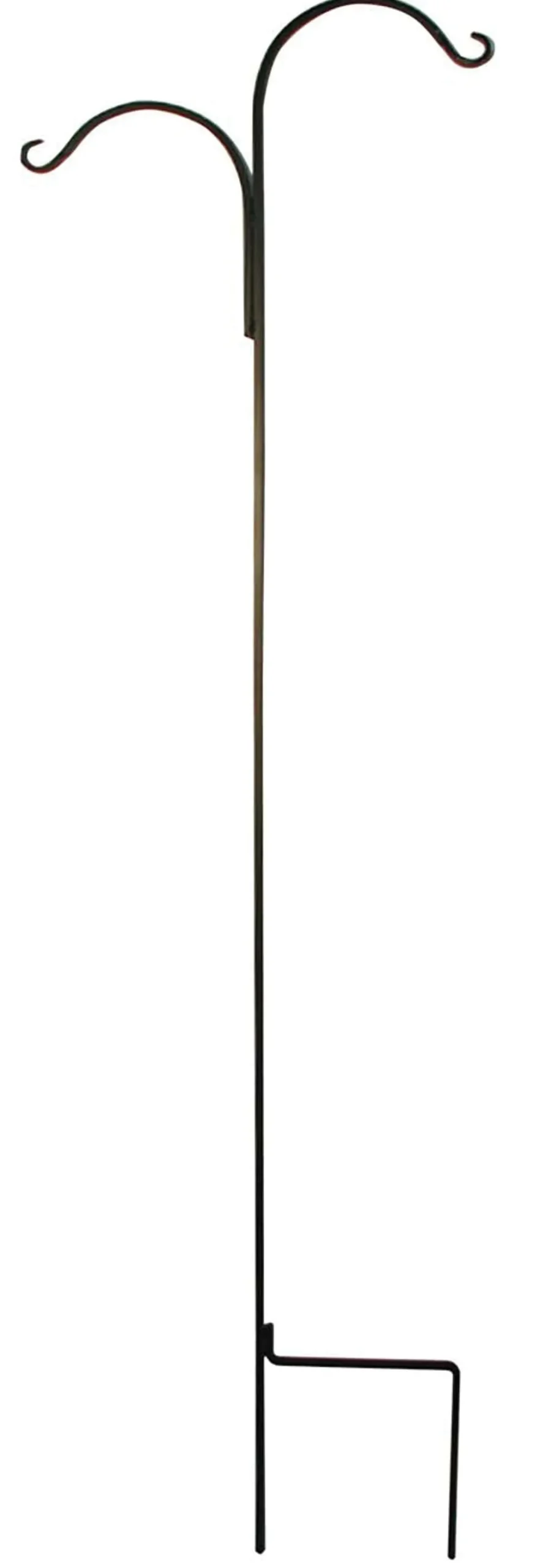 The Hookery Double Square Shepherd Hook Wild Bird Accessories - Black - 90 In - 6 Pack