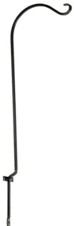 The Hookery Fence & Deck Rail Hook Wild Bird Accessories - Black - 7/16 X 36 In
