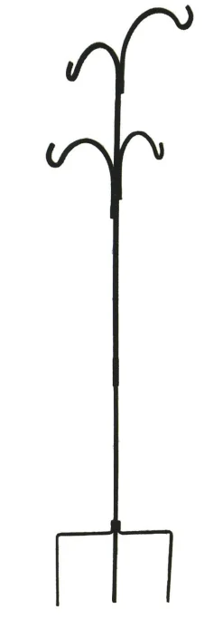 The Hookery Quad Heavy Duty Magnum Shepherd Hook Wild Bird Accessories - Black - 2 Pack