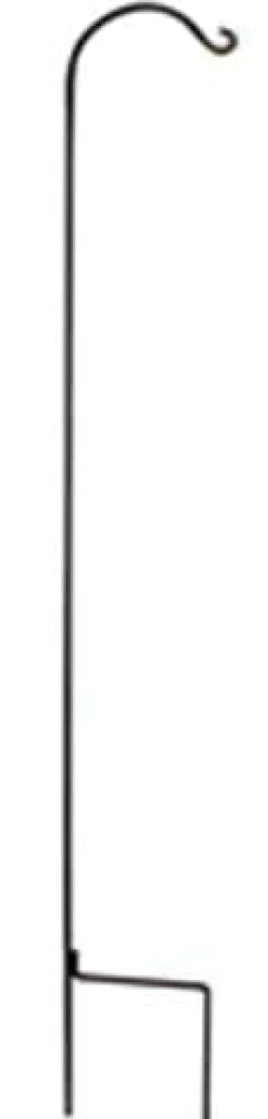 The Hookery Single Square Shepherd Hook Wild Bird Accessories - Black - 90 In - 6 Pack