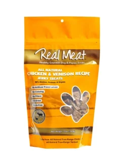 The Real Meat Company Grain Free All Natural Chicken & Venison Jerky Dog Treats