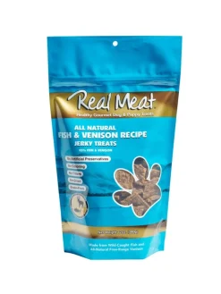 The Real Meat Company Grain Free All Natural Fish & Venison Jerky Dog Treats