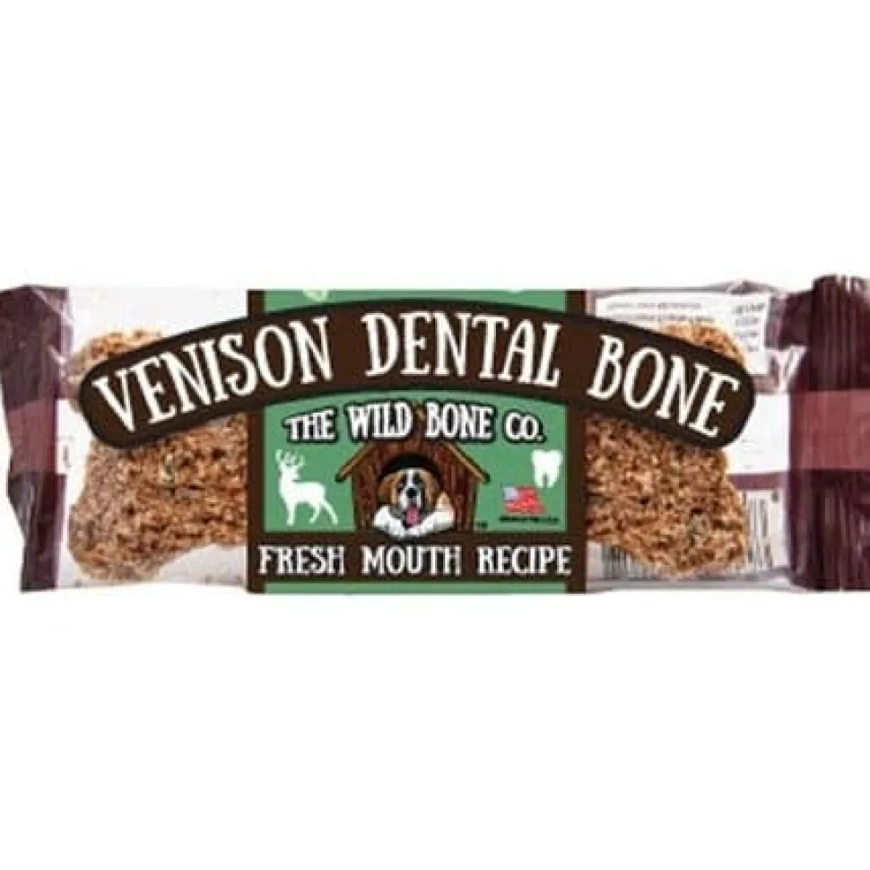 The Wild Bone Co. Venison Breath & Dental Bone Recipe Crunchy Dog Treats - 48 ct