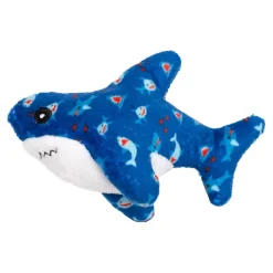 The Worthy Cat Shark Chomp Squeak and Crinkle Plush Cat Toy