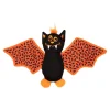 The Worthy Dog Batty Halloween Spooky Nylon Squeak and Plush Dog Toy