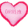 The Worthy Dog Chews Me Heart Shaped Squeak Nylon and Plush Dog Toy