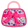 The Worthy Dog Fashionista Purse Patterned Squeak Rope and Nylon Plush Dog Toy