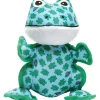 The Worthy Dog Frog Squeak Nylon and Plush Dog Toy