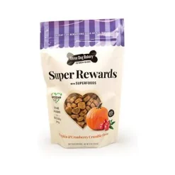 Three Dog Bakery Super Rewards Pumpkin and Cranberry Soft and Chewy Training Dog Treats - 8 Oz - Case of 12