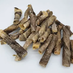 Tickled Pet All-Natural 6" Icelandic Codfish Skin Rolls Dehydrated Dog Chews - Case of 1