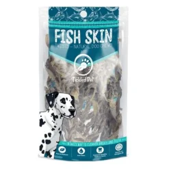 Tickled Pet All-Natural Icelandic Codfish Skin Twists Dehydrated Dog Chews - 8 oz Bag