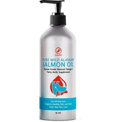 Tickled Pet Wild Alaskan Salmon Oil Dog and Cat Vitamins and Supplements - 16 oz Bottle