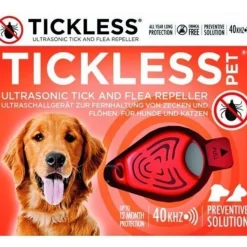 Tickless Pet Ultrasonic Flea and Tick Repeller for Dogs - Orange