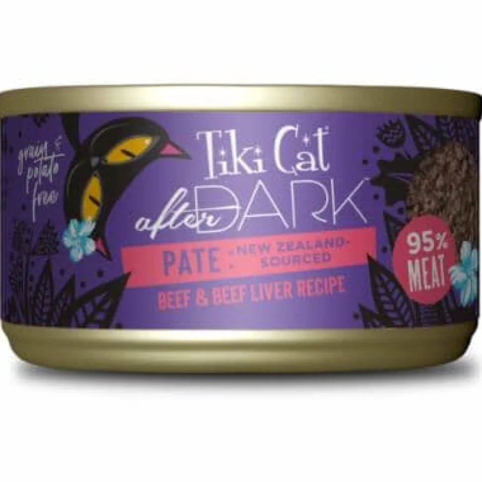 Tiki Cat After Dark Beef Paté Canned Cat Food - 3 oz Cans - Case of 12