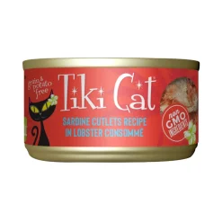 Tiki Cat Bora Bora Grill Canned Cat Food - Sardine in Lobster Consomme - Case of 12