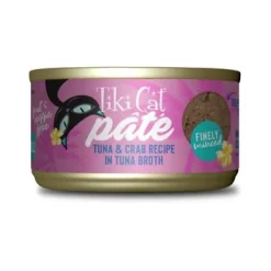 Tiki Cat Grill Tuna & Crab Recipe Pate Canned Cat Food - 2.8 oz Cans - Case of 12