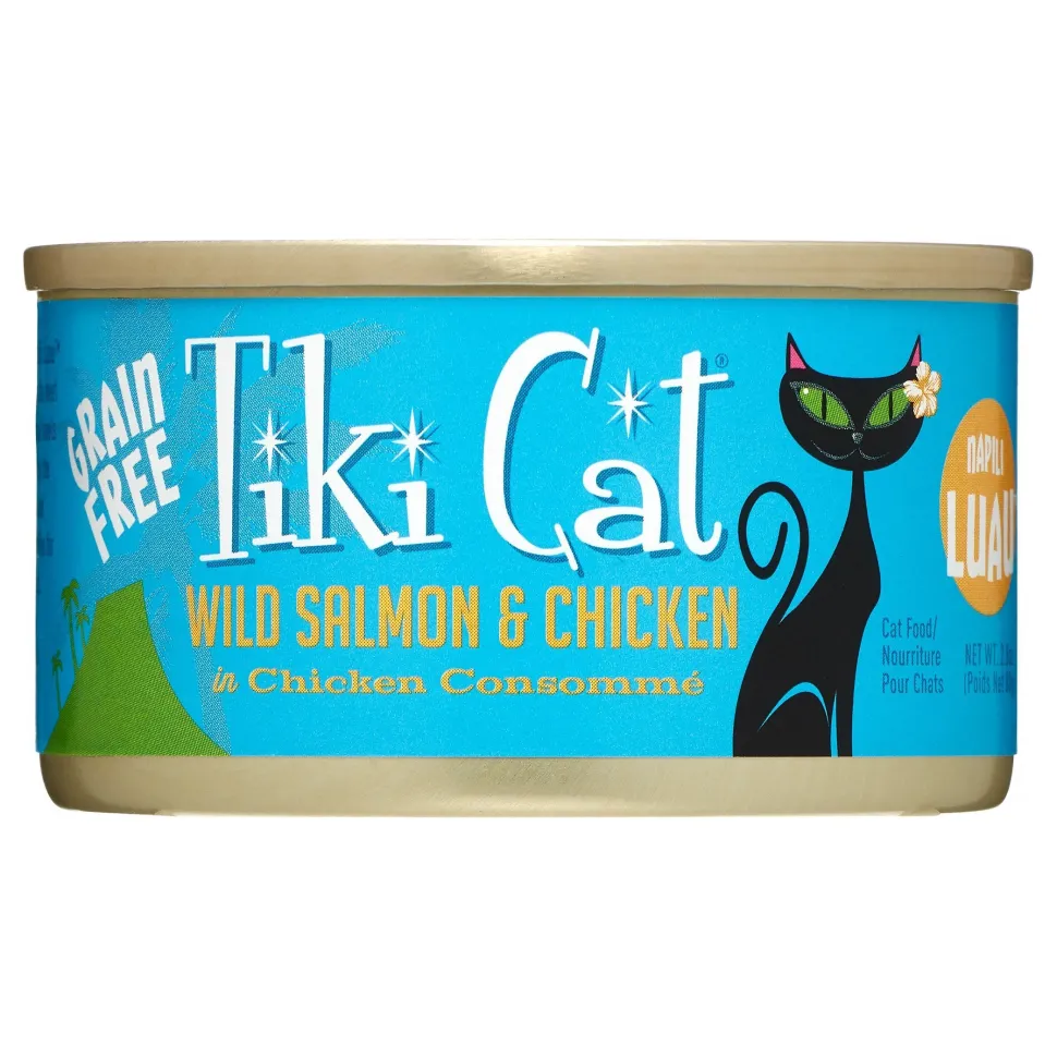 Tiki Cat Napili Lua Canned Cat Food - Salmon & Chicken - Case of 12