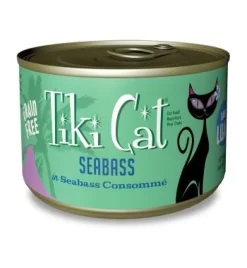 Tiki Cat Oahu Lua Canned Cat Food - Seabass - Case of 8