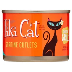 Tiki Cat Tahitian Grill Canned Cat Food - Sardine Cutlets - Case of 8