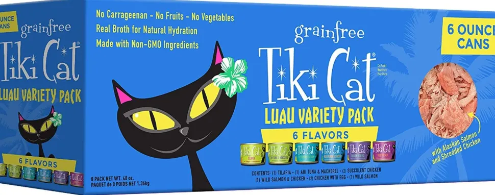 Tiki Cat Variety Pack Canned Cat Food - 6 Oz - Case of 8