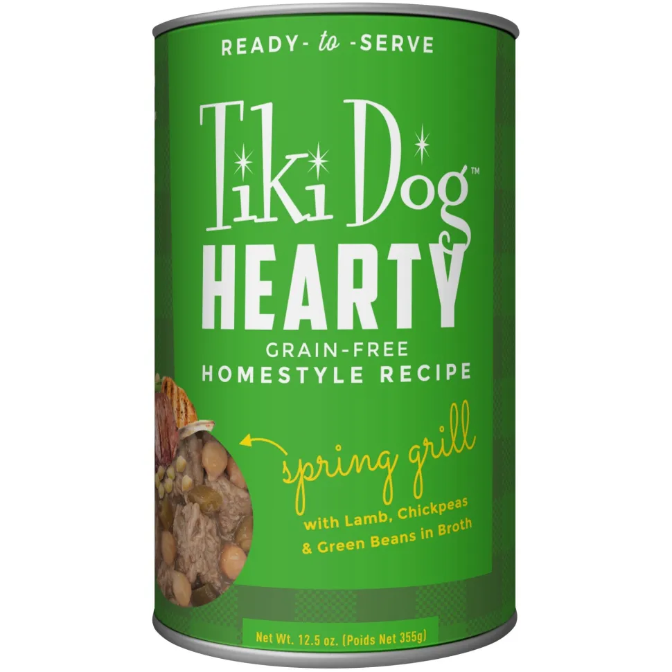 Tiki Dog Hearty Hearty Lamb Canned Dog Food - 12.5 oz Can - Case of 12