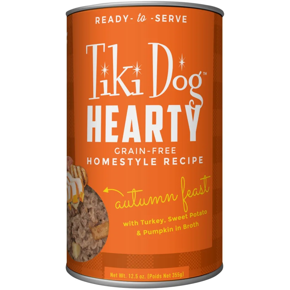 Tiki Dog Hearty Hearty Turkey Canned Dog Food - 12.5 oz Can - Case of 12