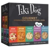 Tiki Dog Petites™ Gourmet International Variety Pack Prepared Dog Food - Mediterranean Spanish Italian French & Asian 3 oz Cups - Case of 10