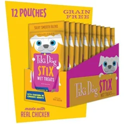 Tiki Dog STIX Chicken Mousse Dog Food - 3 oz Bag (6/0.5 oz Tubes per Bag) - Case of 12