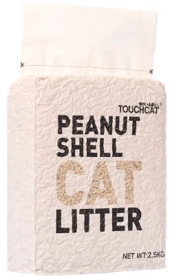 Touchcat ® High-Clumping Eco-Friendly Peanut Shell Kitty Cat Litter