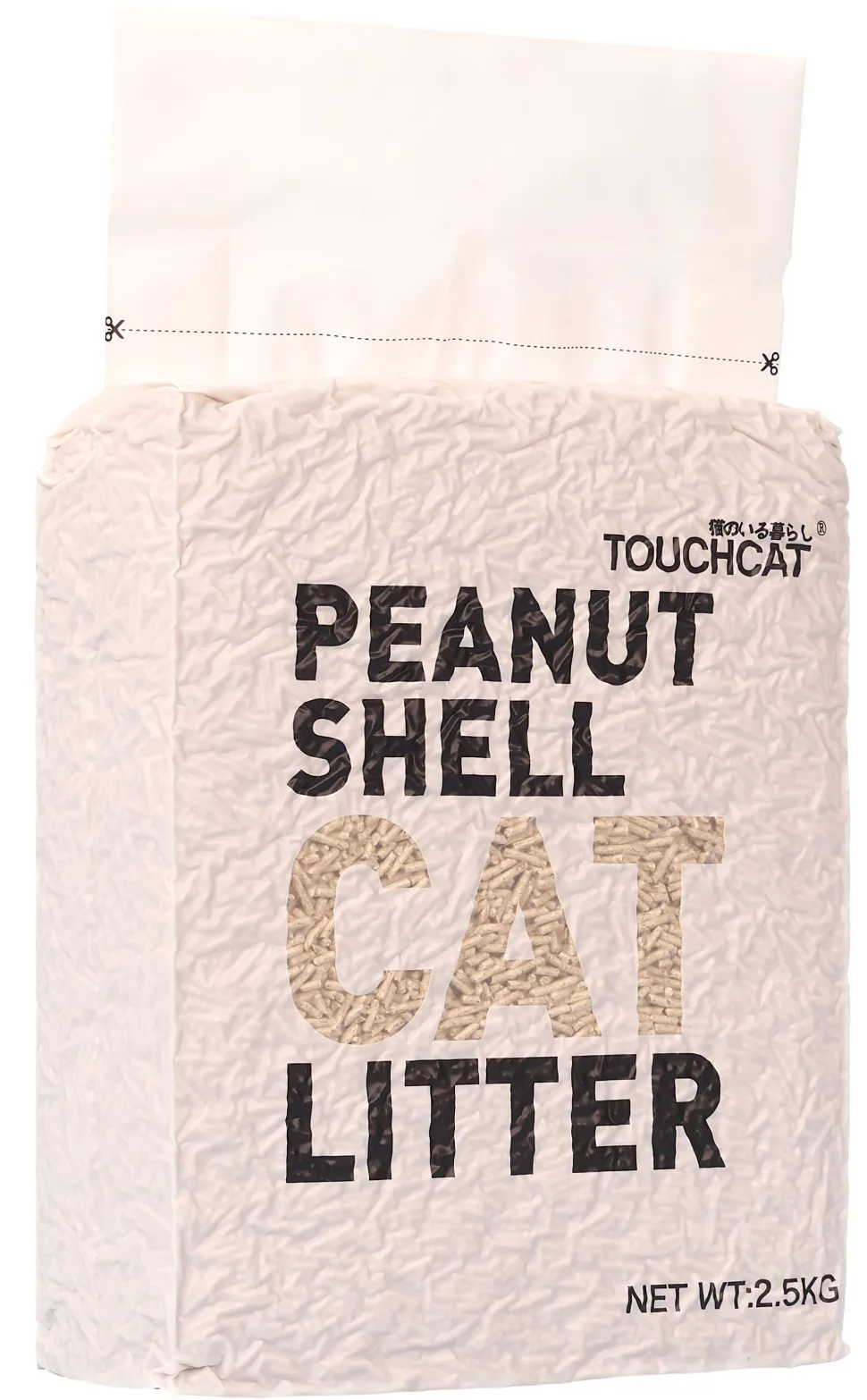 Touchcat ® High-Clumping Eco-Friendly Peanut Shell Kitty Cat Litter
