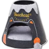 Touchcat ® 'Molten Lava' Triangular Frashion Designer Pet Kitty Cat Bed House Lounge Lounger w/ Hanging Teaser Toy