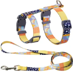 Touchcat ® Multi-Shape Patterned Fashion Cat Harness and Leash