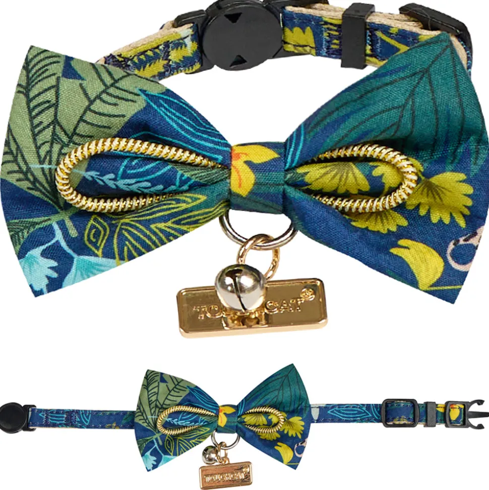Touchcat ® Safari Patterned Designer Cat Collar with Bow