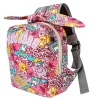 Touchdog ® Designer Patterned Large Pocketed Zippered Duffle Dog Backpack and Harness