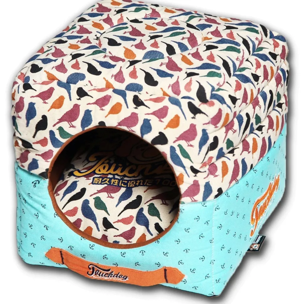 Touchdog ® 'Chirpin-Avery' 2-in-1 Collapsible Squared Dog and Cat Bed