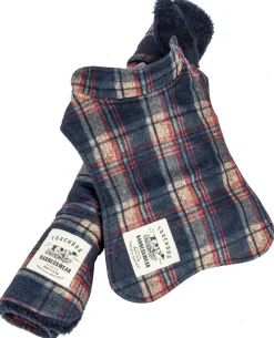 Touchdog ® 2-In-1 Tartan Plaid Dog Jacket and Matching Reversible Dog Mat